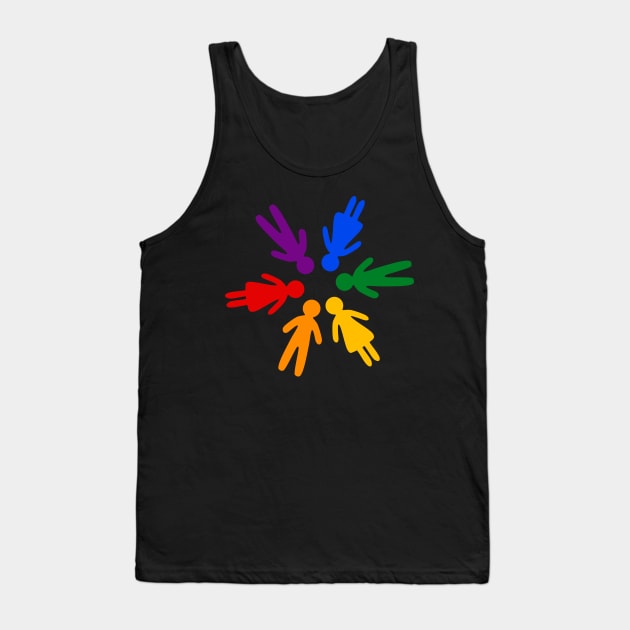 Rainbow People Circle Tank Top by XOOXOO